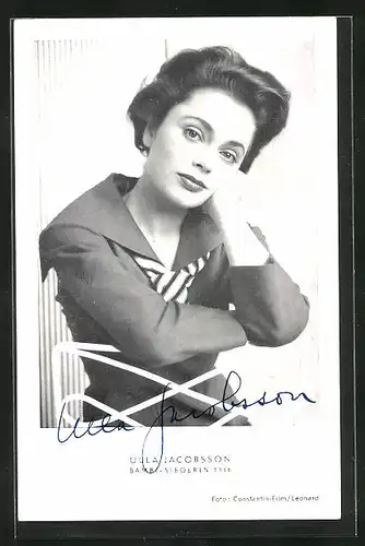 AK Schauspielerin Ulla Jacobsson, mit Autograph