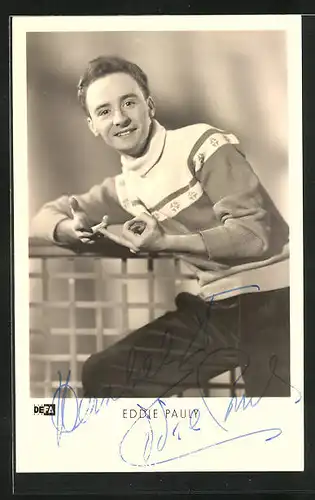 AK Schauspieler Eddie Pauly, mit Autograph