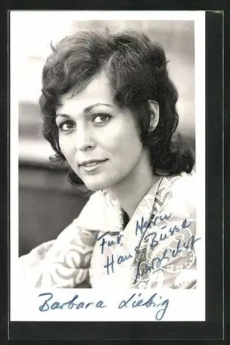 AK Schauspielerin Barbara Liebig, mit Autograph
