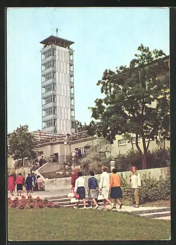 AK Berlin, Müggelturm bei wolkenlosem Himmel