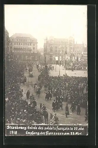 AK Strasbourg, Empfang der Franzosen am 22.11.1918