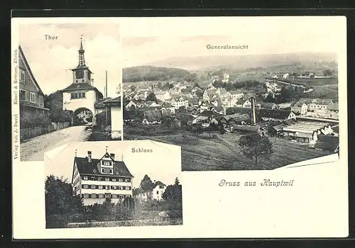 AK Hauptwil, Generalansicht, Schloss, Tor