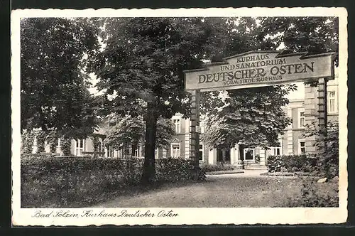 AK Bad Polzin, Kurhaus Deutscher Osten