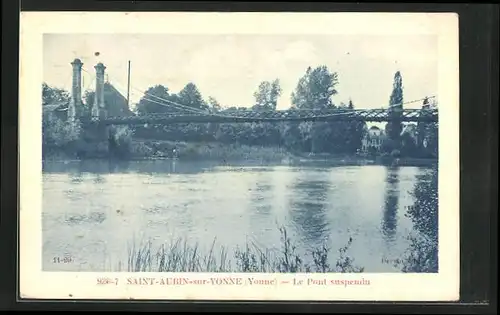 AK St-Aubin-sur-Yonne, Le pont suspendu