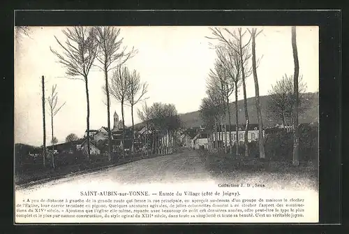 AK St-Aubin-sur-Yonne, Entrée du Village