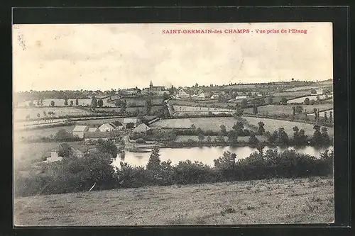 AK Saint-Germain-des-Champs, Vue prise de l`Etang