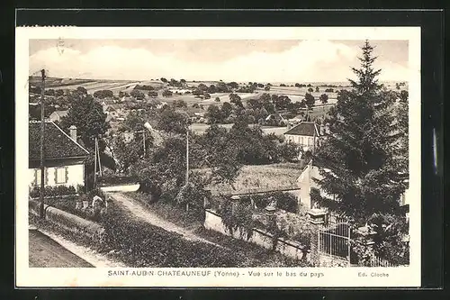 AK Saint-Aubin-Chateauneuf, Vue sur le bas du pays