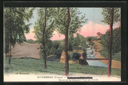 AK Saint-Fargeau, Réservoir de Bourdon, Vue sur l`aval