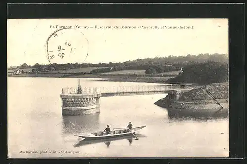 AK Saint-Fargeau, Réservoir de Bourdon, Passerelle et Vanne de fond