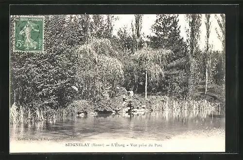 AK Seignelay, L`Etang, Vue prise du Parc