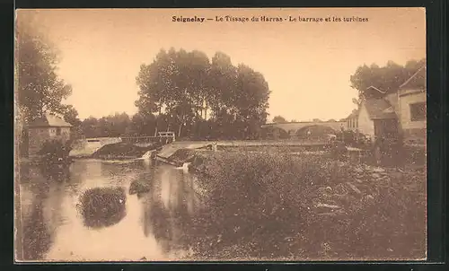 AK Seignelay, Le Tissage du Harras, Le barrage et les turbines