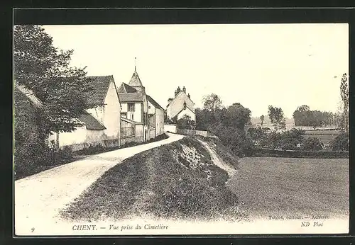 AK Cheny, Vue prise du Cimetière