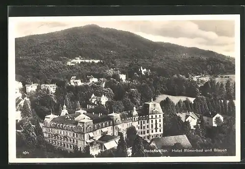 AK Badenweiler, Hotel Römerbad und Blauen