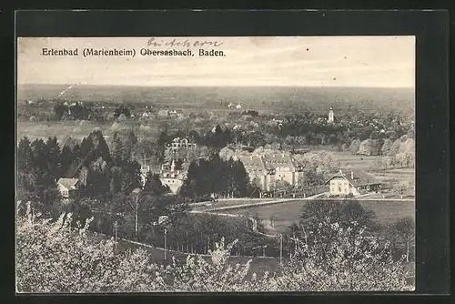 AK Erlenbad / Baden, Ortsansicht mit Kurhaus Marienheim