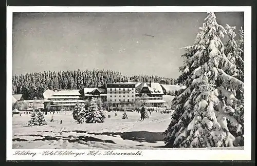 AK Feldberg /Schwarzwald, Hotel Feldberger Hof im Winteridyll