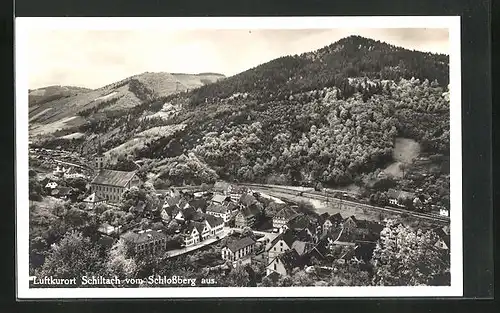 AK Schiltach, Ortsansicht vom Schlossberg aus
