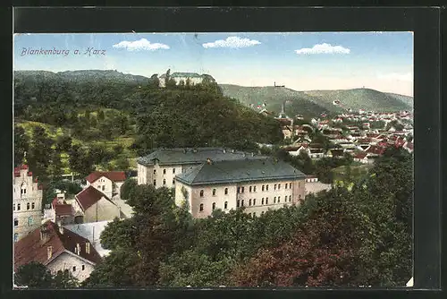 AK Blankenburg /Harz, Ortsansicht aus der Vogelschau