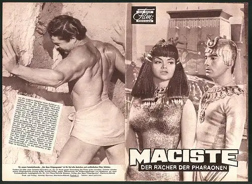 Filmprogramm DNF, Maciste - Der Rächer der Pharonen, Marc Forrest, Chelo Alonso, Regie: Carlo Campogalliani