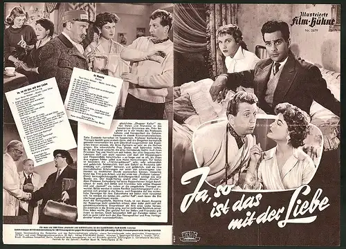 Filmprogramm IFB Nr. 2679, Ja, so ist das mit der Liebe, Adrian Hoven, Maria Emo, Regie: Franz Antel