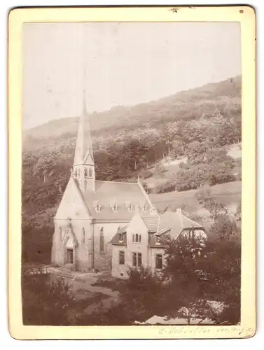 Fotografie C. Schoellar, Peterstal, Ansicht Peterstal, St. Peter Kirche mit Pfarrhaus