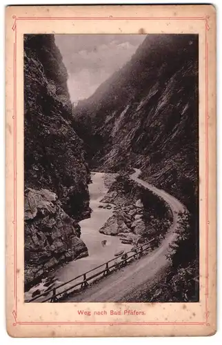 Fotografie unbekannter Fotograf, Ansicht Pfäfers, Blick in die Taminaschlucht