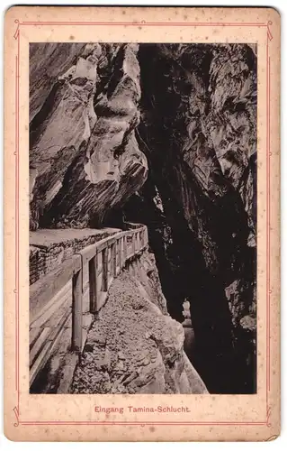 Fotografie unbekannter Fotograf, Ansicht Pfäfers, Eingang in die Tamina-Schlucht