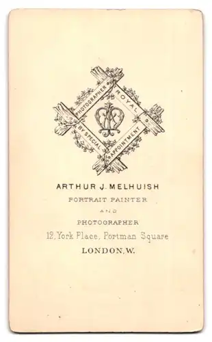 Fotografie A.J. Melhuish, London, 12 York Place, Portman Square, Herr mit fülligem Backenbart