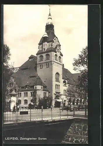 AK Leipzig, Zoologischer Garten, Teilansicht