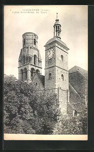 AK Vermenton, Eglise Notre-Dame, les Tours