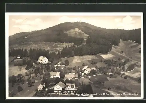 AK Schweigmatt, Hotel Lueginsland, Hohe Mohr, Fliegeraufnahme