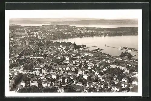 AK Konstanz a. Bodensee, Teilansicht aus der Vogelschau