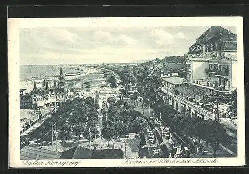 AK Heringsdorf, Kurhaus mit Blick nach Ahlbeck