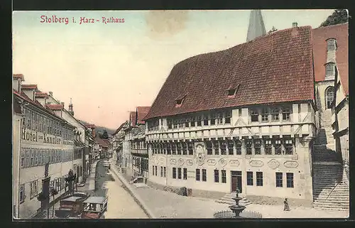 AK Stolberg i. Harz, Hotel zum Kanzler, Rathaus