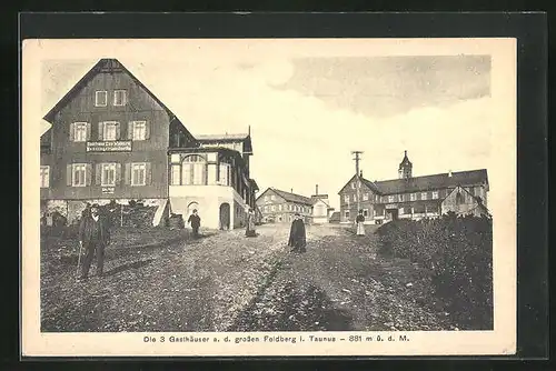 AK Feldberg /Taunus, Die 3 grossen Gasthäuser