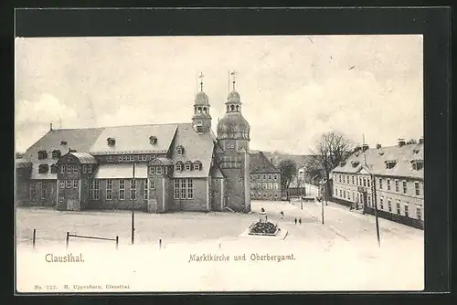 AK Clausthal, Marktkirche und Oberbergamt