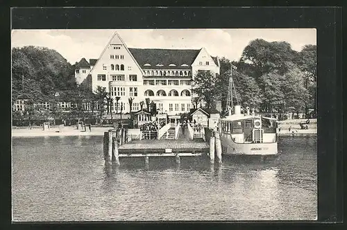 AK Glücksburg, Hotel Matthias-Claudius-Heim mit Steg