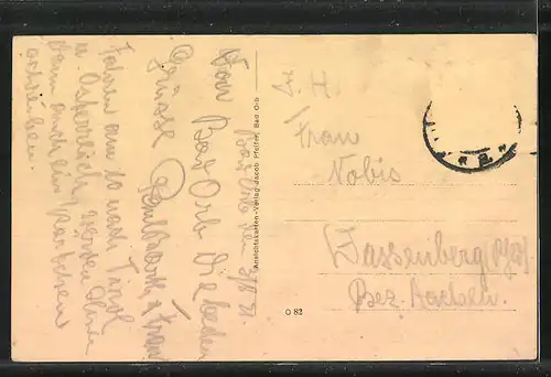 AK Bad Orb, Gesamtansicht aus der Vogelschau