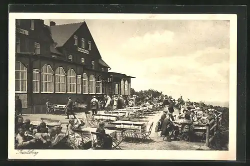 AK Inselberg /Thüringen, Hotel Gotha, Terrasse