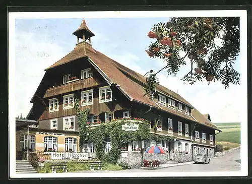AK Schönwald / Schwarzwald, Hotel Hirsch im Sonnenschein