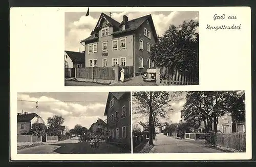 AK Neugattendorf, Strassenpartien, Gasthaus