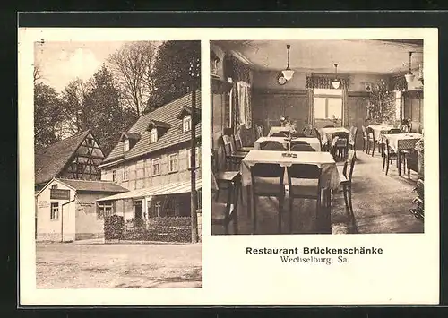AK Wechselburg i. Sa., Restaurant Brückenschänke