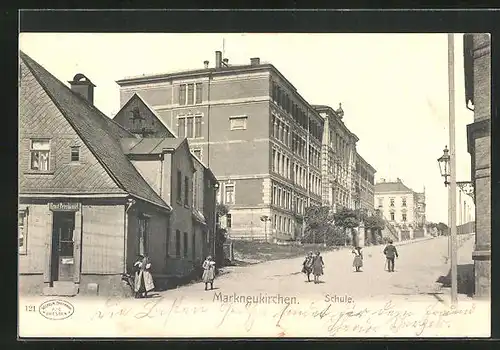 AK Markneukirchen, Strassenpartie an der Schule