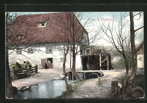 AK Mednicken /Samland, Mühle in Mühlfeld