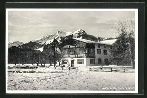 AK Oberstdorf / Allgäu, Hotel und Cafe Loretto