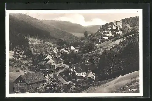 AK Berneck, Ortsansicht aus der Vogelschau