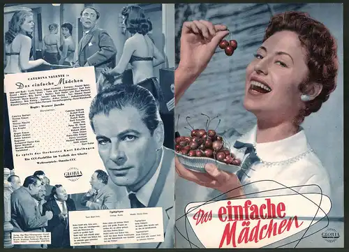 Filmprogramm DNF, Das einfache Mädchen, Caterina Valente, Rudolf Prack, Regie: Werner Jacobs