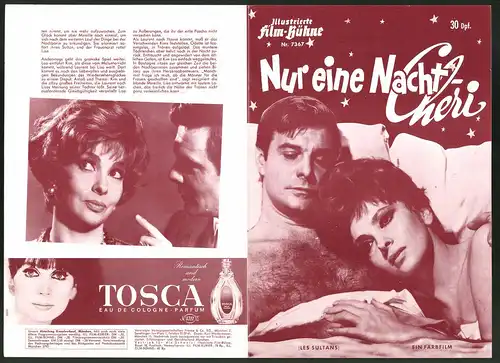 Filmprogramm IFB Nr. 7367, Nur eine Nacht Cheri, Gina Lollobrigida, Louis Jourdan, Regie: Jean Delannoy