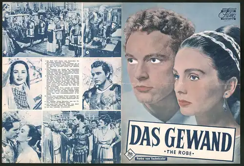 Filmprogramm DNF, Das Gewand, Richard Burton, Victor Mature, Regie: Henry Koster