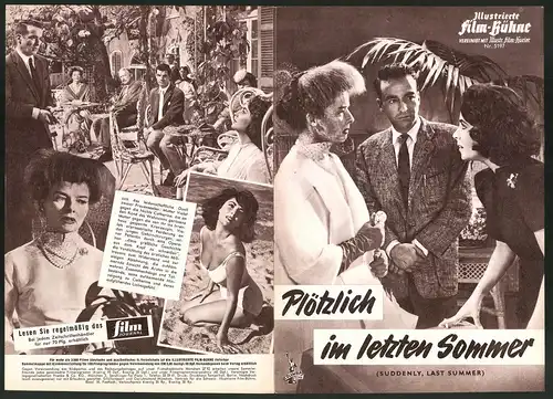 Filmprogramm IFB Nr. 5197, Plötzlich im letzten Sommer, Elizabeth Taylor, Katherine Hepburn, Regie: Joseph L. Mankiewicz