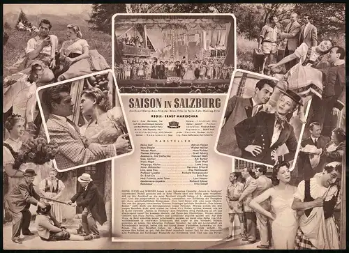 Filmprogramm IFB Nr. 1661, Saison in Salzburg, Adrian Hoven, Walter Müller, Regie: Ernst Marischka